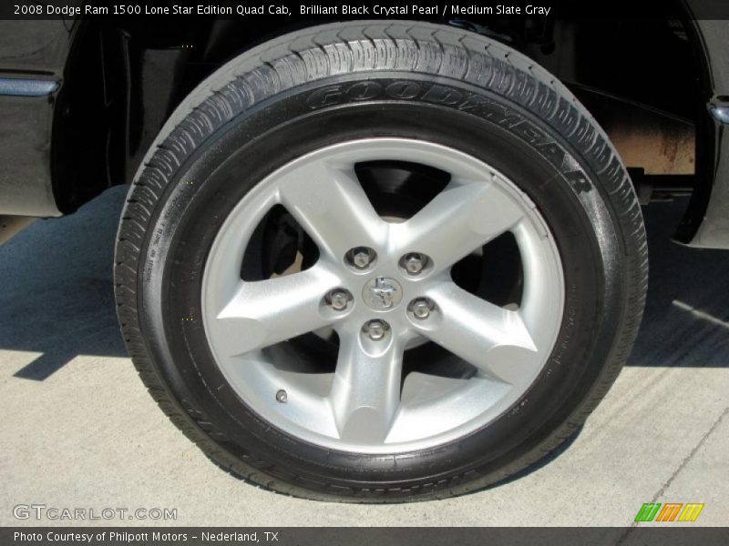 Brilliant Black Crystal Pearl / Medium Slate Gray 2008 Dodge Ram 1500 Lone Star Edition Quad Cab
