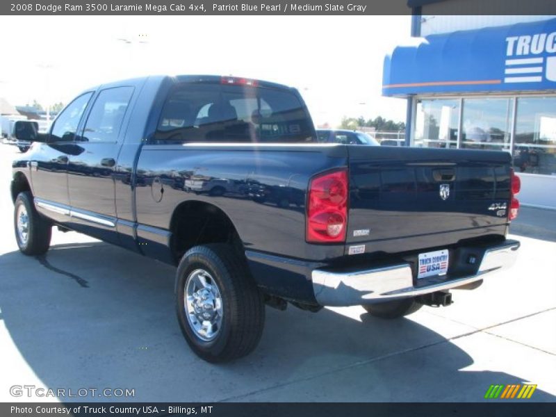 Patriot Blue Pearl / Medium Slate Gray 2008 Dodge Ram 3500 Laramie Mega Cab 4x4