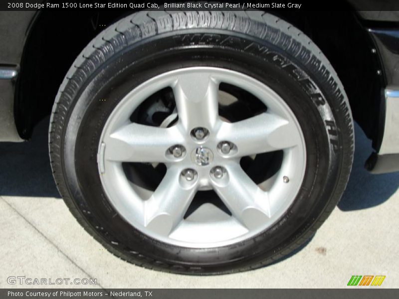 Brilliant Black Crystal Pearl / Medium Slate Gray 2008 Dodge Ram 1500 Lone Star Edition Quad Cab