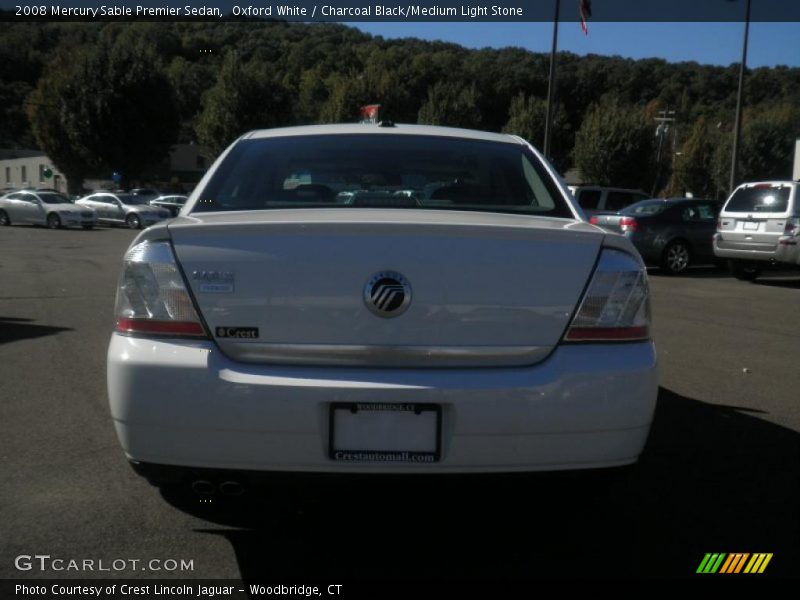 Oxford White / Charcoal Black/Medium Light Stone 2008 Mercury Sable Premier Sedan