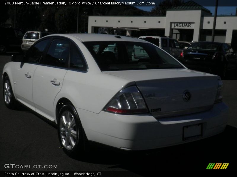 Oxford White / Charcoal Black/Medium Light Stone 2008 Mercury Sable Premier Sedan