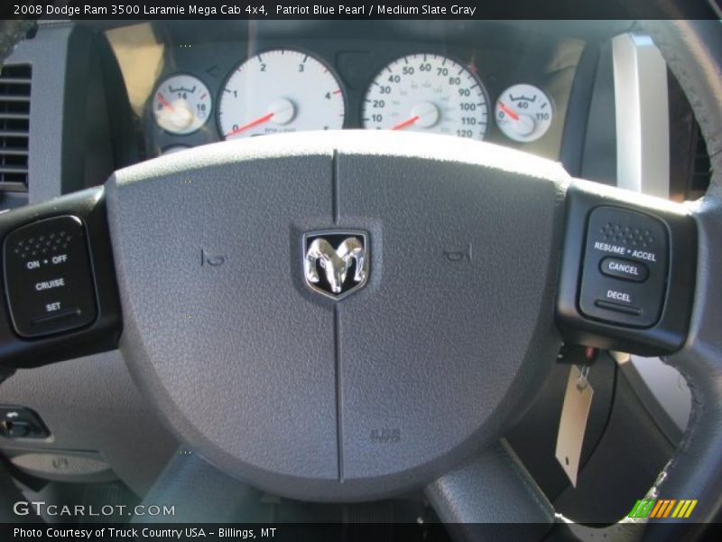 Patriot Blue Pearl / Medium Slate Gray 2008 Dodge Ram 3500 Laramie Mega Cab 4x4