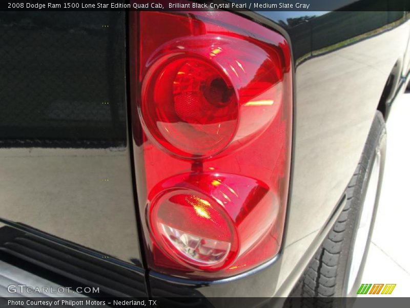 Brilliant Black Crystal Pearl / Medium Slate Gray 2008 Dodge Ram 1500 Lone Star Edition Quad Cab