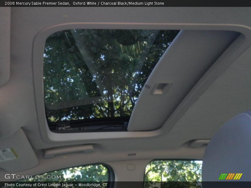 Oxford White / Charcoal Black/Medium Light Stone 2008 Mercury Sable Premier Sedan