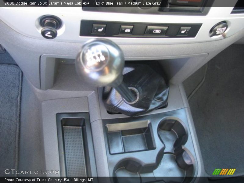Patriot Blue Pearl / Medium Slate Gray 2008 Dodge Ram 3500 Laramie Mega Cab 4x4