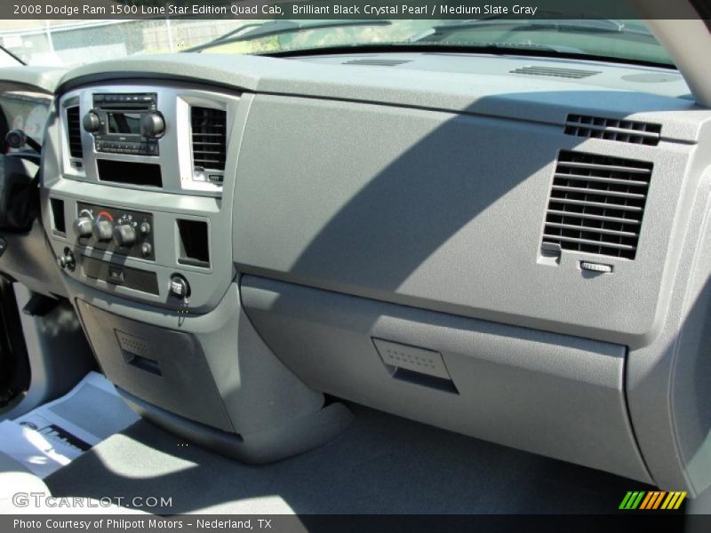 Brilliant Black Crystal Pearl / Medium Slate Gray 2008 Dodge Ram 1500 Lone Star Edition Quad Cab