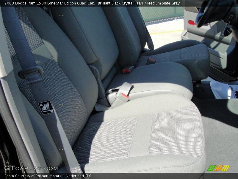 Brilliant Black Crystal Pearl / Medium Slate Gray 2008 Dodge Ram 1500 Lone Star Edition Quad Cab