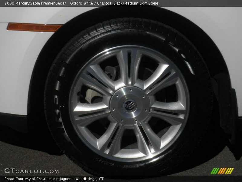 Oxford White / Charcoal Black/Medium Light Stone 2008 Mercury Sable Premier Sedan