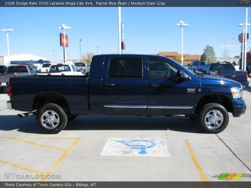 Patriot Blue Pearl / Medium Slate Gray 2008 Dodge Ram 3500 Laramie Mega Cab 4x4