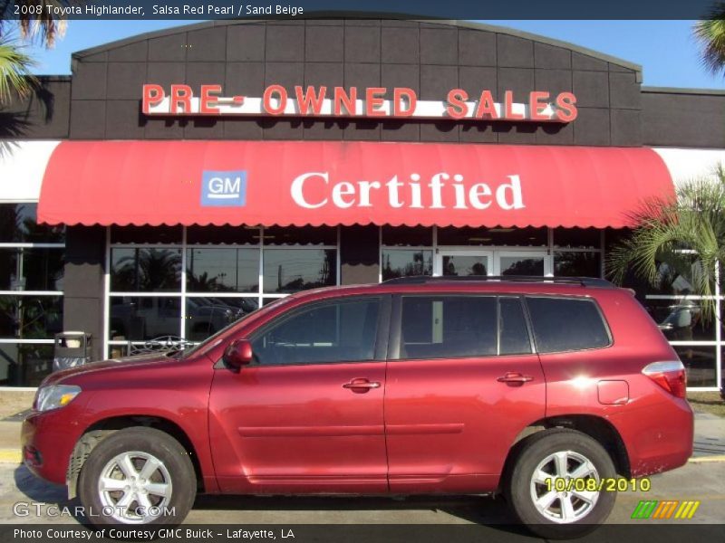 Salsa Red Pearl / Sand Beige 2008 Toyota Highlander