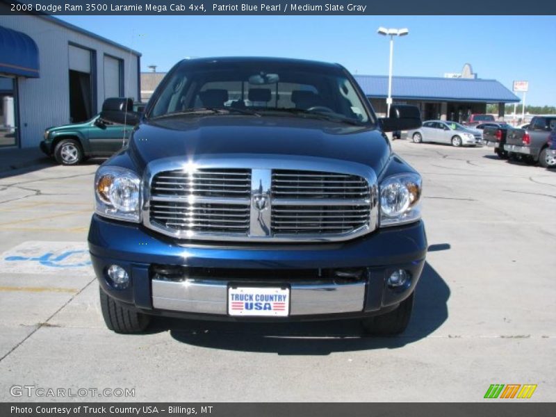 Patriot Blue Pearl / Medium Slate Gray 2008 Dodge Ram 3500 Laramie Mega Cab 4x4