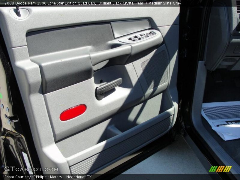 Brilliant Black Crystal Pearl / Medium Slate Gray 2008 Dodge Ram 1500 Lone Star Edition Quad Cab