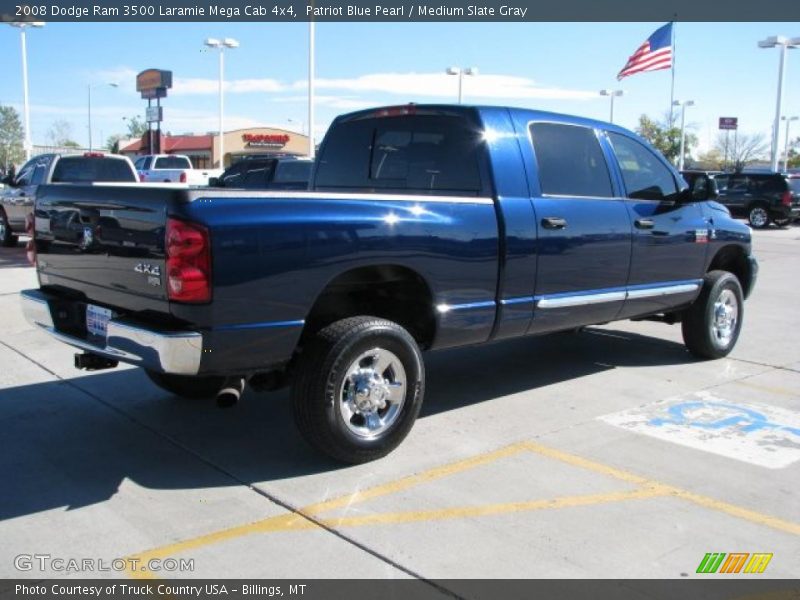 Patriot Blue Pearl / Medium Slate Gray 2008 Dodge Ram 3500 Laramie Mega Cab 4x4