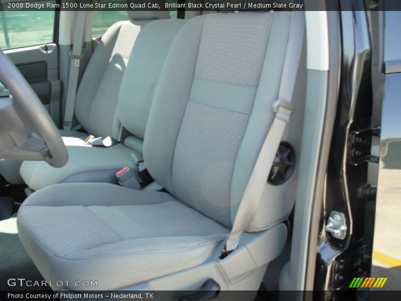 Brilliant Black Crystal Pearl / Medium Slate Gray 2008 Dodge Ram 1500 Lone Star Edition Quad Cab