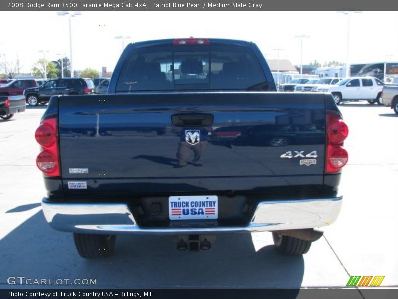 Patriot Blue Pearl / Medium Slate Gray 2008 Dodge Ram 3500 Laramie Mega Cab 4x4