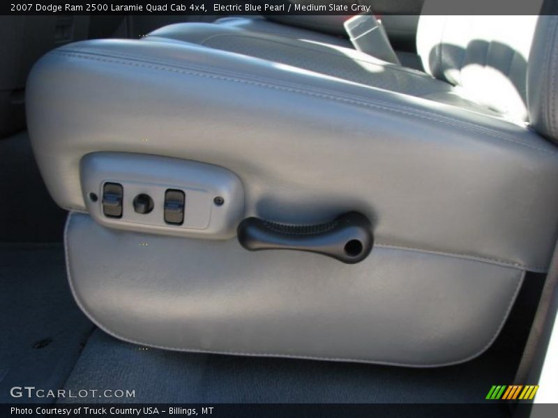 Electric Blue Pearl / Medium Slate Gray 2007 Dodge Ram 2500 Laramie Quad Cab 4x4