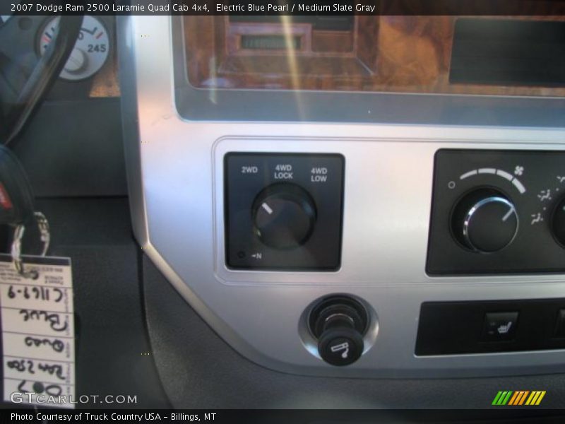 Electric Blue Pearl / Medium Slate Gray 2007 Dodge Ram 2500 Laramie Quad Cab 4x4