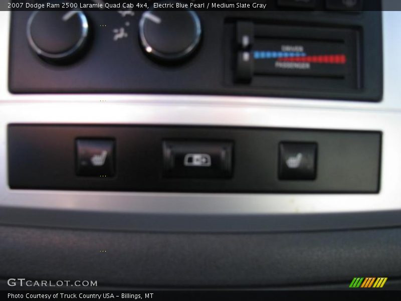 Electric Blue Pearl / Medium Slate Gray 2007 Dodge Ram 2500 Laramie Quad Cab 4x4