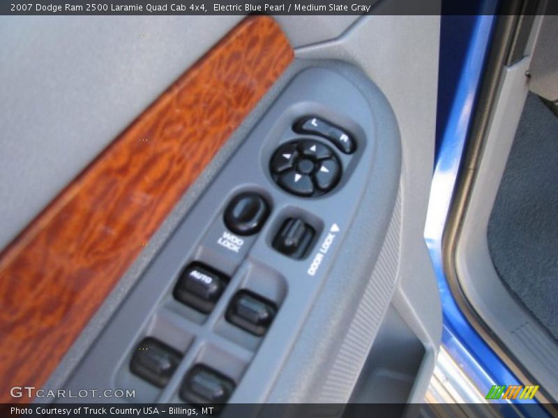 Electric Blue Pearl / Medium Slate Gray 2007 Dodge Ram 2500 Laramie Quad Cab 4x4