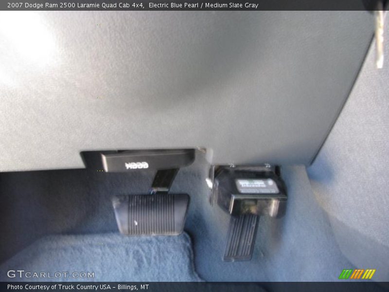 Electric Blue Pearl / Medium Slate Gray 2007 Dodge Ram 2500 Laramie Quad Cab 4x4