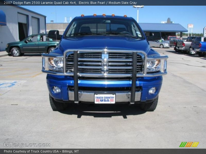 Electric Blue Pearl / Medium Slate Gray 2007 Dodge Ram 2500 Laramie Quad Cab 4x4