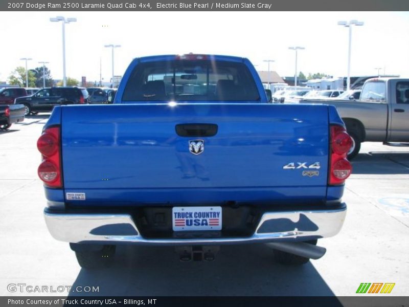 Electric Blue Pearl / Medium Slate Gray 2007 Dodge Ram 2500 Laramie Quad Cab 4x4