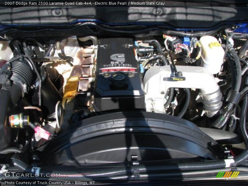 Electric Blue Pearl / Medium Slate Gray 2007 Dodge Ram 2500 Laramie Quad Cab 4x4