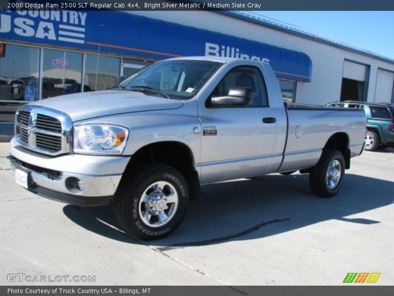 Bright Silver Metallic / Medium Slate Gray 2008 Dodge Ram 2500 SLT Regular Cab 4x4