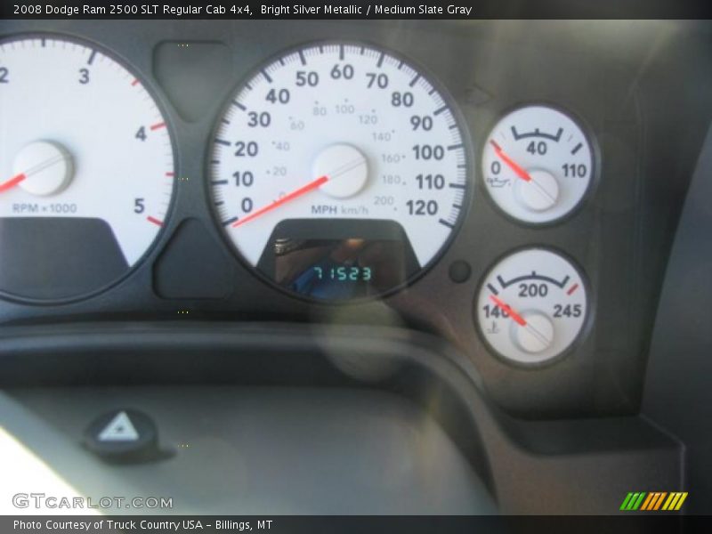 Bright Silver Metallic / Medium Slate Gray 2008 Dodge Ram 2500 SLT Regular Cab 4x4