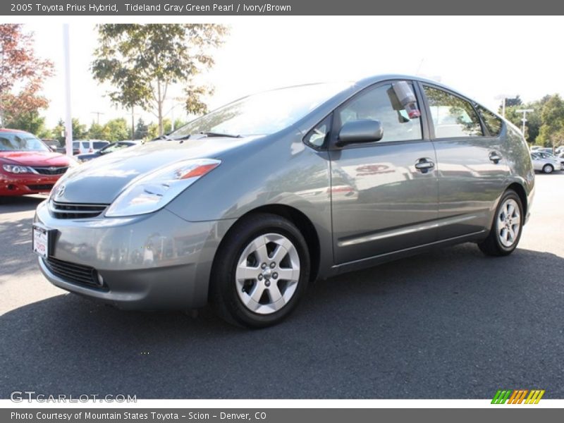 Tideland Gray Green Pearl / Ivory/Brown 2005 Toyota Prius Hybrid