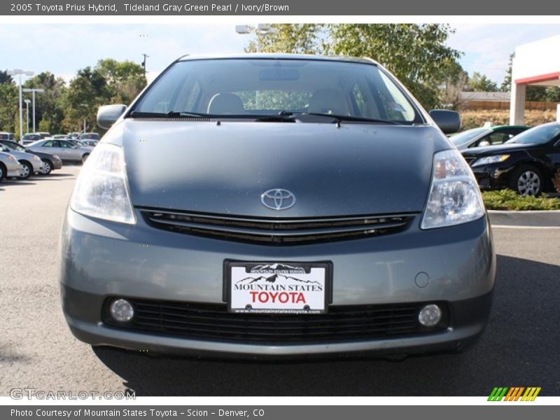 Tideland Gray Green Pearl / Ivory/Brown 2005 Toyota Prius Hybrid