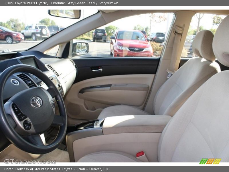 Tideland Gray Green Pearl / Ivory/Brown 2005 Toyota Prius Hybrid