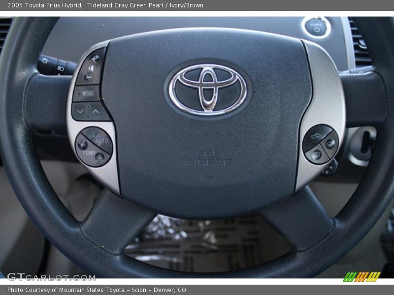 Tideland Gray Green Pearl / Ivory/Brown 2005 Toyota Prius Hybrid