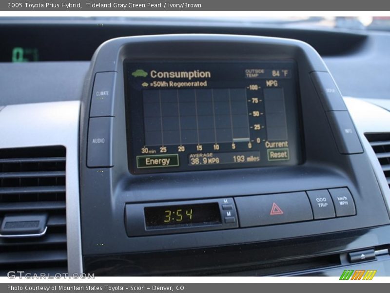 Tideland Gray Green Pearl / Ivory/Brown 2005 Toyota Prius Hybrid