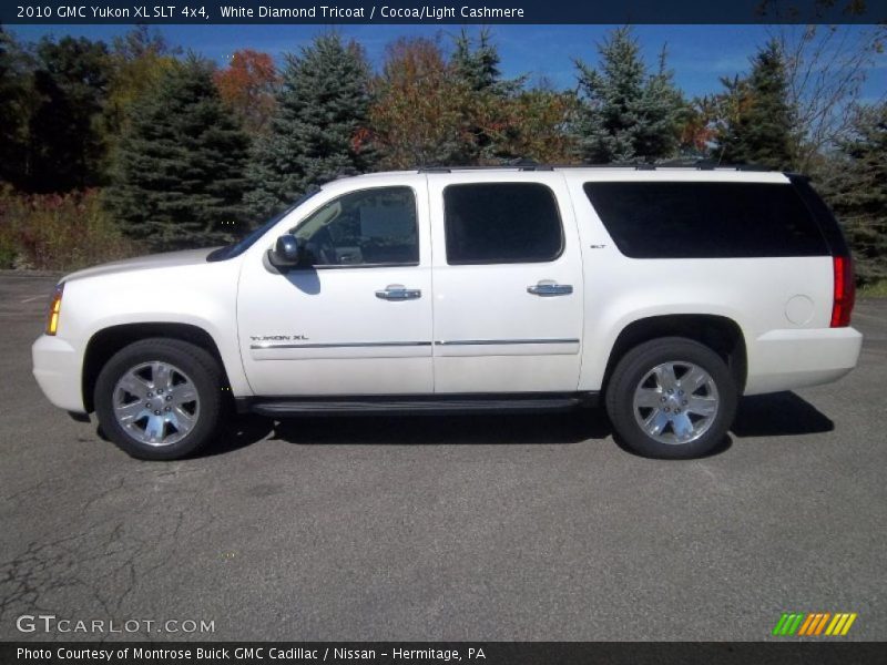 White Diamond Tricoat / Cocoa/Light Cashmere 2010 GMC Yukon XL SLT 4x4