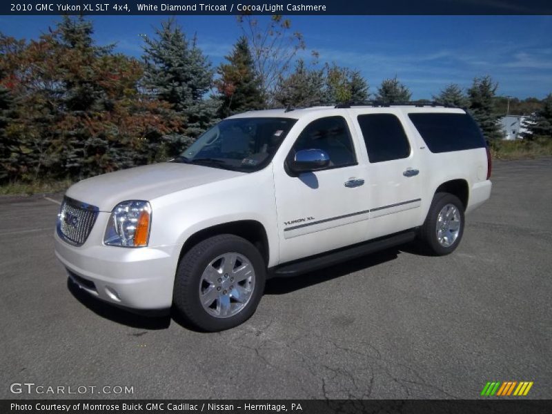 White Diamond Tricoat / Cocoa/Light Cashmere 2010 GMC Yukon XL SLT 4x4
