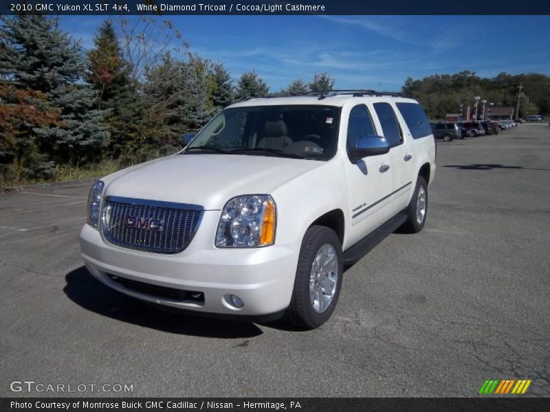 White Diamond Tricoat / Cocoa/Light Cashmere 2010 GMC Yukon XL SLT 4x4