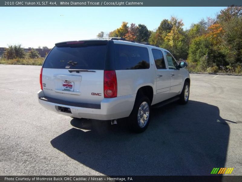 White Diamond Tricoat / Cocoa/Light Cashmere 2010 GMC Yukon XL SLT 4x4