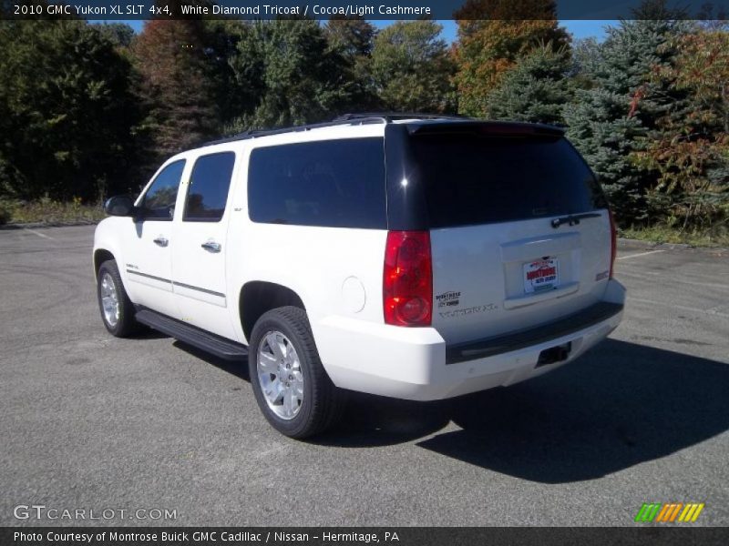White Diamond Tricoat / Cocoa/Light Cashmere 2010 GMC Yukon XL SLT 4x4
