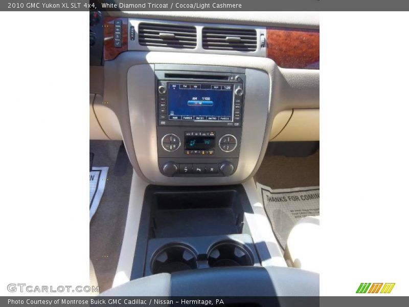 White Diamond Tricoat / Cocoa/Light Cashmere 2010 GMC Yukon XL SLT 4x4