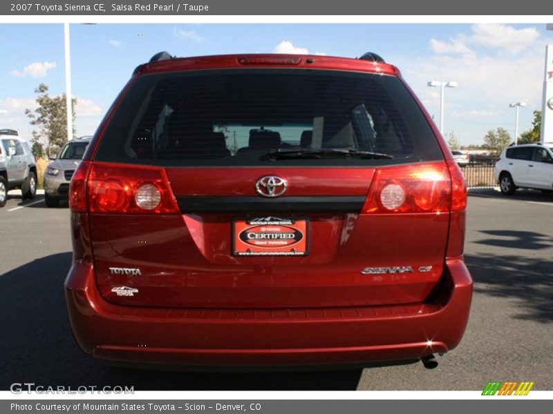Salsa Red Pearl / Taupe 2007 Toyota Sienna CE