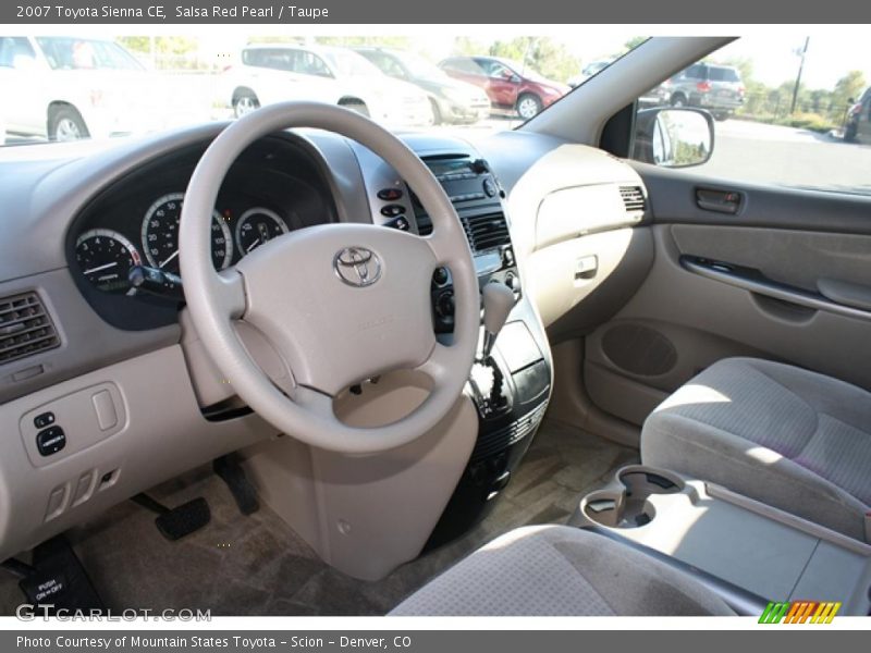 Salsa Red Pearl / Taupe 2007 Toyota Sienna CE