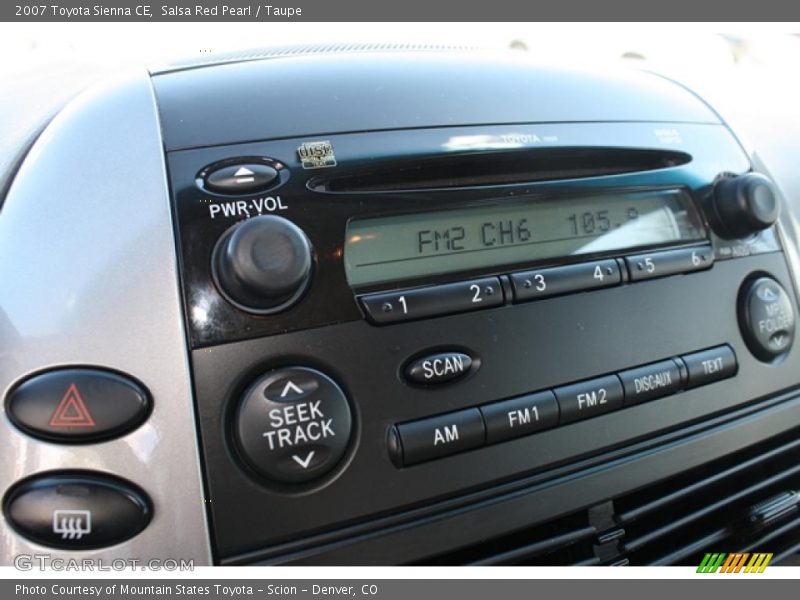 Salsa Red Pearl / Taupe 2007 Toyota Sienna CE