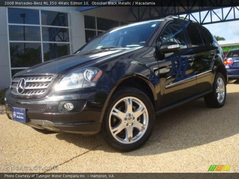 Obsidian Black Metallic / Macadamia 2008 Mercedes-Benz ML 350 4Matic Edition 10