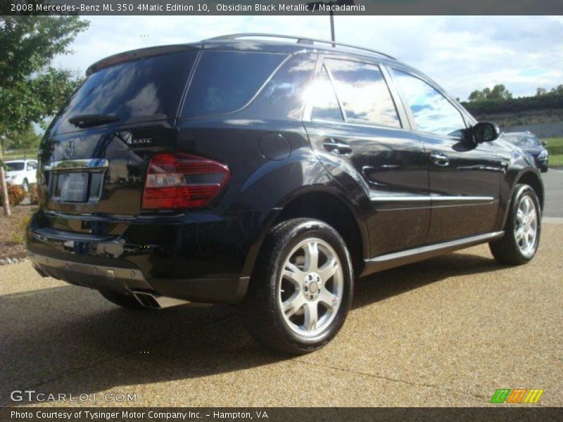 Obsidian Black Metallic / Macadamia 2008 Mercedes-Benz ML 350 4Matic Edition 10