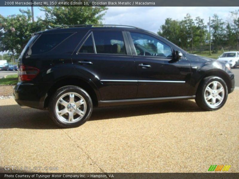 Obsidian Black Metallic / Macadamia 2008 Mercedes-Benz ML 350 4Matic Edition 10