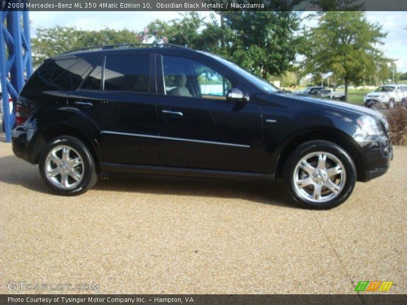 Obsidian Black Metallic / Macadamia 2008 Mercedes-Benz ML 350 4Matic Edition 10