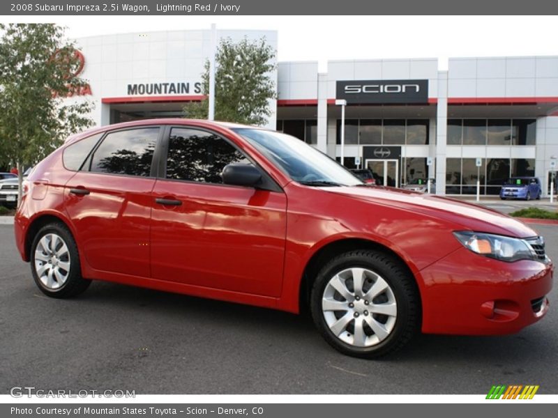 Lightning Red / Ivory 2008 Subaru Impreza 2.5i Wagon