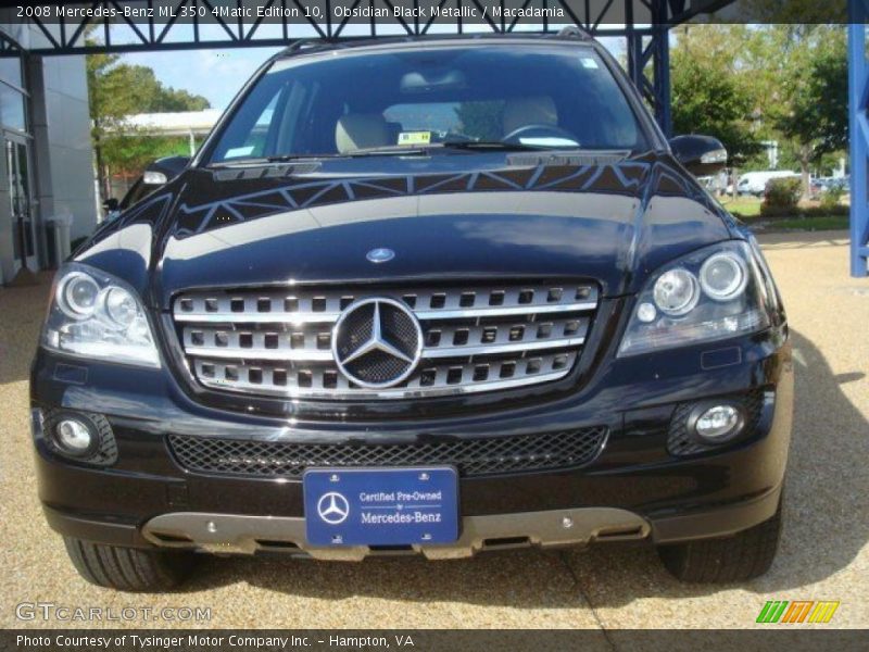 Obsidian Black Metallic / Macadamia 2008 Mercedes-Benz ML 350 4Matic Edition 10
