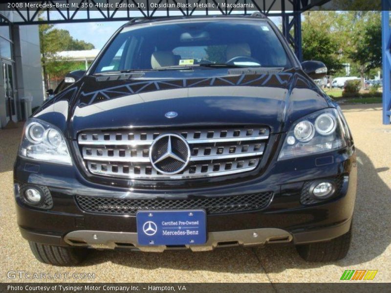 Obsidian Black Metallic / Macadamia 2008 Mercedes-Benz ML 350 4Matic Edition 10